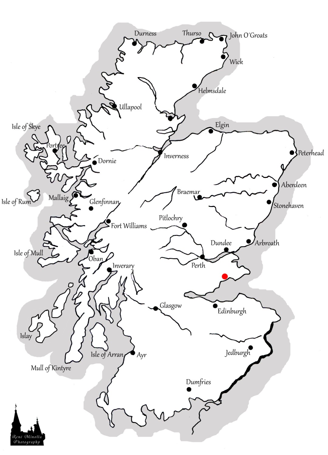 Macduff Map MacDuff Castle, East Wemyss, Kirkcaldy, Schottland